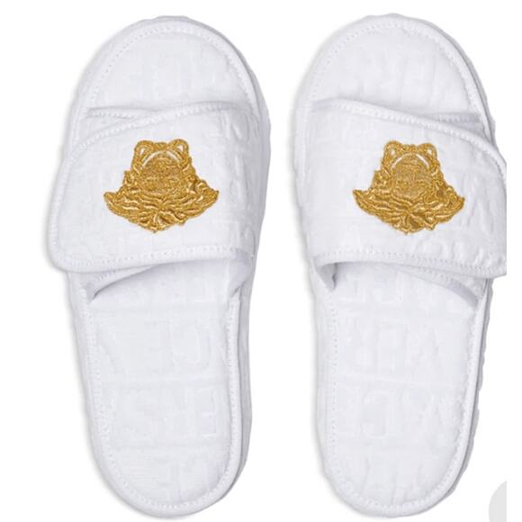 Versace Other - VERSACE MEDUSA EMBROIDERED SLIPPERS Italy Size 43 =10